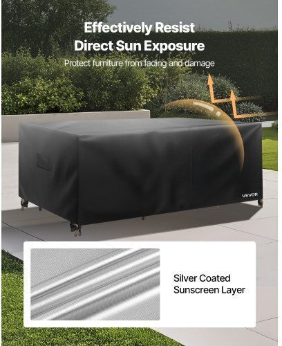 Vevor Waterproof Sofa Cover 420x420cm in Black Color