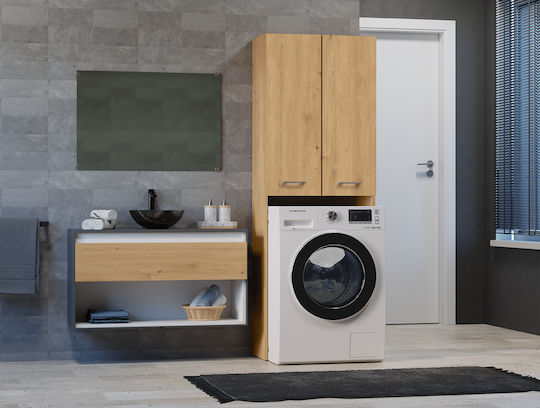Topeshop Pola DD Баня Кабинет за пералня Ширина64xДължина30xВисочина183см Дъб