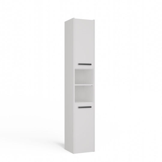 Topeshop S30 Badezimmersäule Boden H30xB30xH170cm Weiß