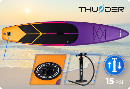 Thunder Inflatable SUP Board 365cm Inflatable SUP Board / Kayak with Length 3.65m Purple