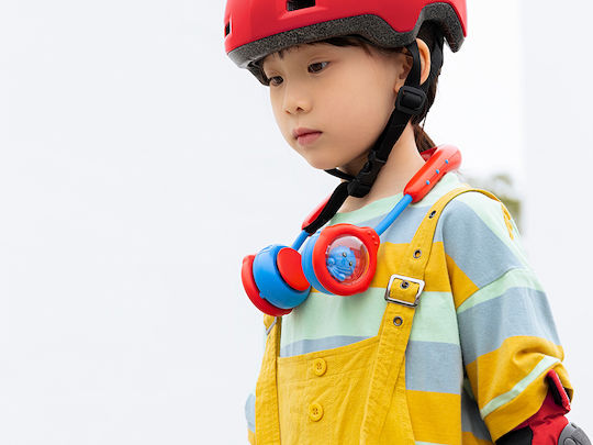 Techkidz Children's Neck Fan Model Airspace Blue Red