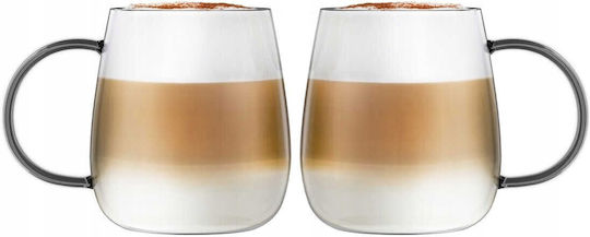 Vialli Design Mug Glass Transparent 400ml 2pcs Vialli Design Mug Glass Transparent 400ml 2pcs