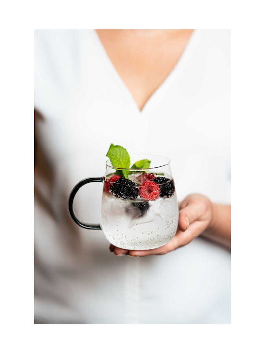 Vialli Design Mug Glass Transparent 400ml 2pcs