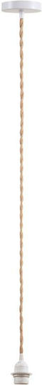 Ostaria Pendant Light White with Rope for Socket E27