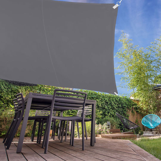 Relaxdays Platz Sonnensegel Gray mit PVC-Beschichtung 4x4m 180gr/m²