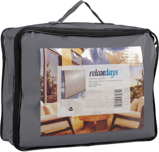 Relaxdays Platz Sonnensegel Gray mit PVC-Beschichtung 4x4m 180gr/m²