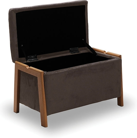 Stool For Living Room With Storage Space Dali Brown 75x42x44cm