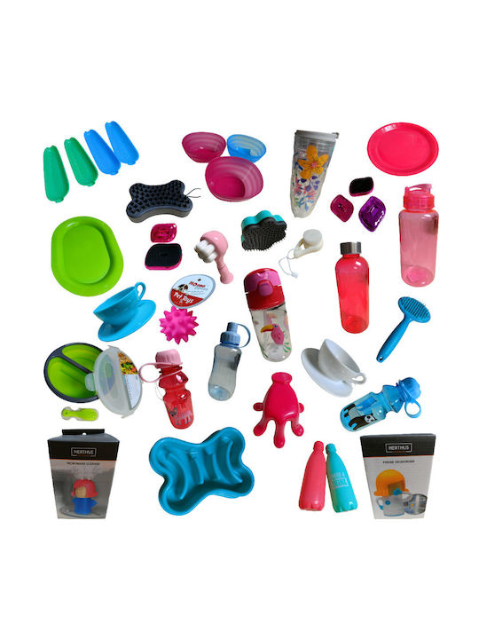 Set Over 60 Items Pet Accessories Dog Toys Containers Bottles and More