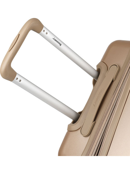 Discovery Large Travel Suitcase Hard Gold with 4 Wheels
