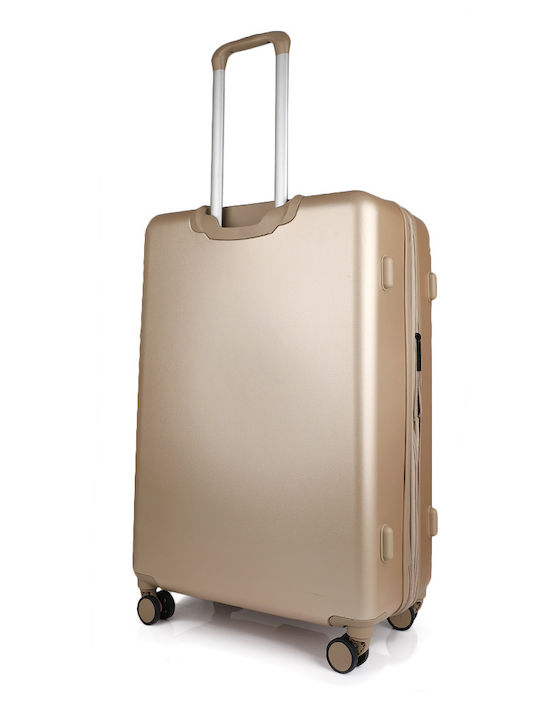 Discovery Large Travel Suitcase Hard Gold with 4 Wheels