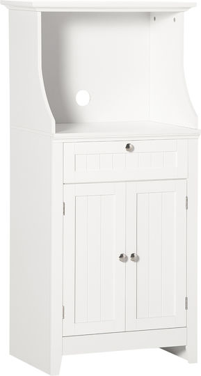 Lower Oven Cabinet with Countertop White 60x40x122.5cm