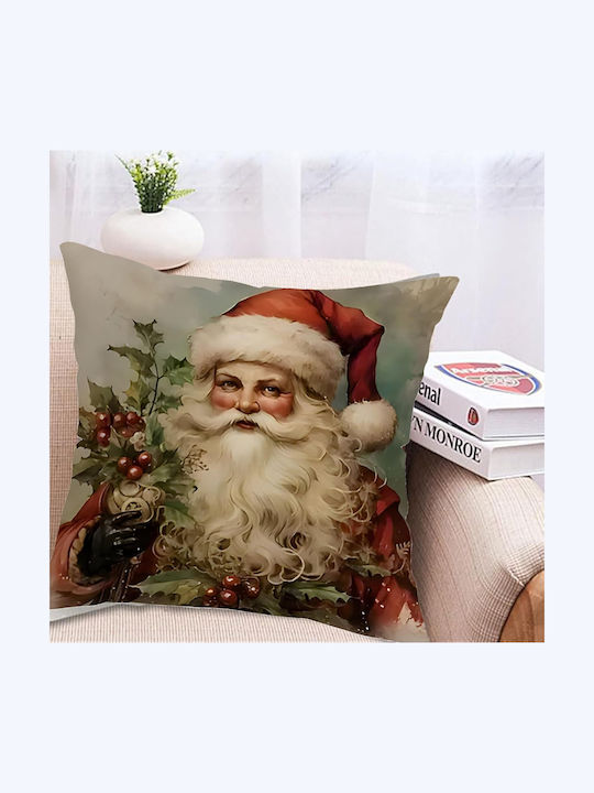 Husă Decorativă de Crăciun pentru Pernă Pătrată Multicolor 45x45buc