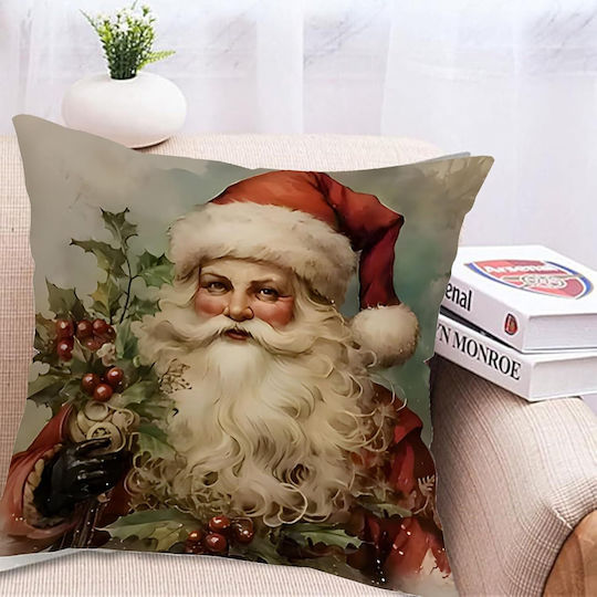 Husă Decorativă de Crăciun pentru Pernă Pătrată Multicolor 45x45buc