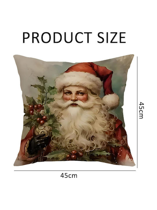 Husă Decorativă de Crăciun pentru Pernă Pătrată Multicolor 45x45buc