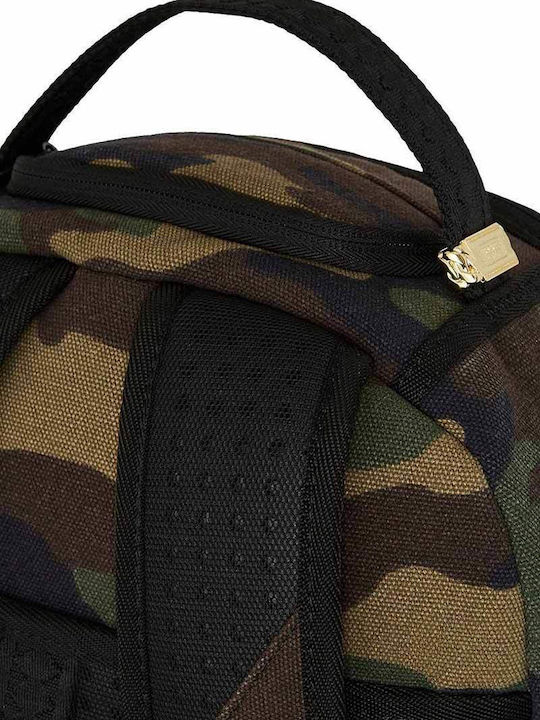 Sprayground Shark Central Camo Σχολική Τσάντα Πλάτης Γυμνασίου - Λυκείου με Θήκη για Παγούρι Central Camo 29 x 15 x 45εκ
