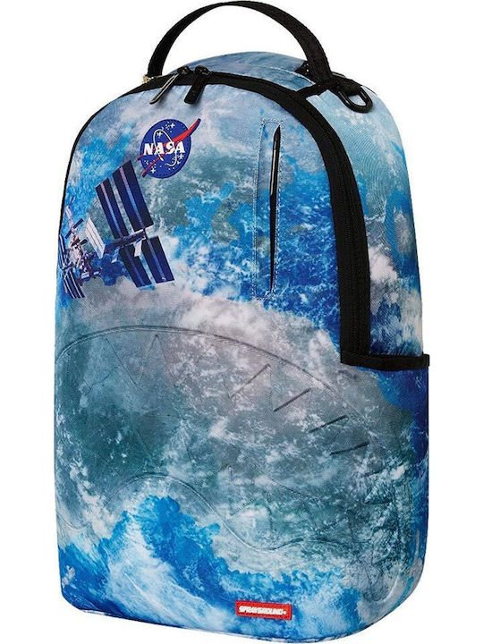 Sprayground DLXSR School Bag Backpack Junior High-High School Blue with Water Bottle Holder