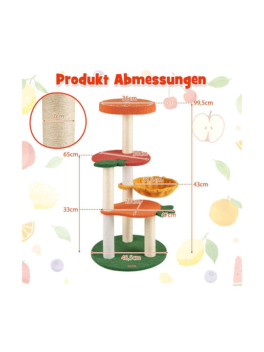 Costway Pole Orange 48.5x48.5x99.5cm