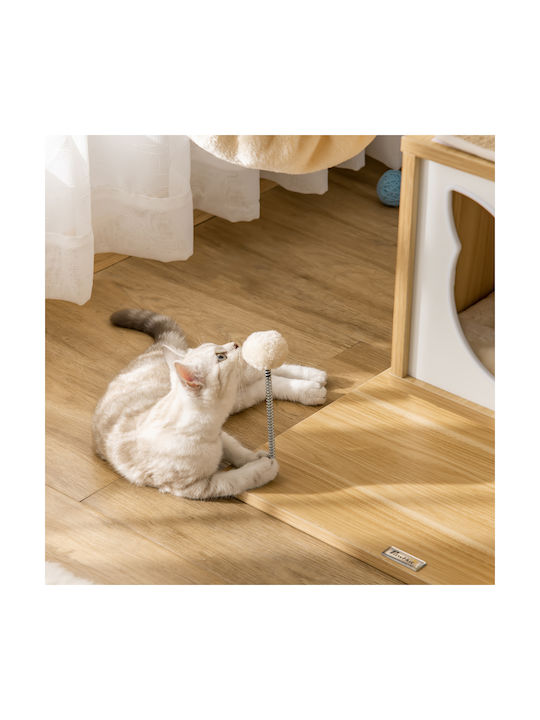 Pawhut Tree Scratching Post Beige 30x30x13cm
