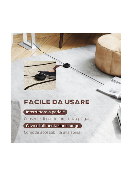 HomCom Floor Lamp H150cm. White