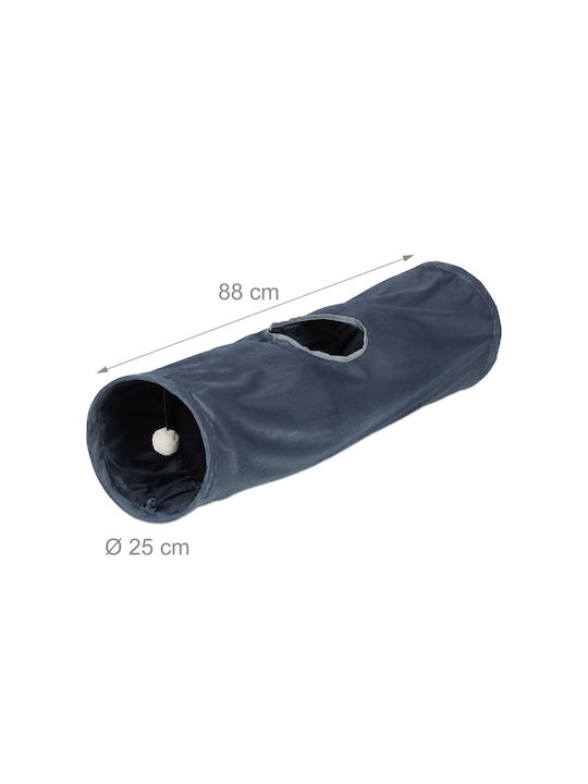 Katzenspielzeug Cat Play Tunnel Relaxdays Faltbar 88cm x 25cm Graues