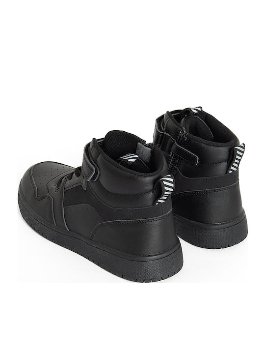 Kinderstiefel mit Bügel- und Schleifenverschluss Schwarz