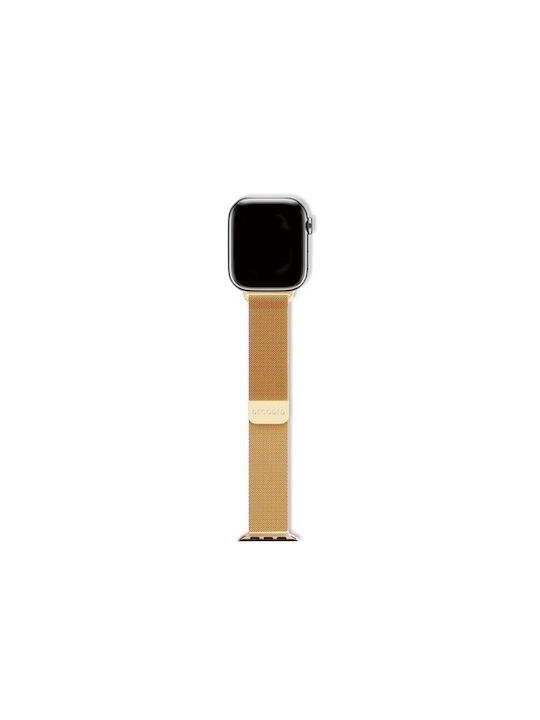 Curea Decoded Apple Watch 38 40 41 42mm Din Plasă Milanese Milan Tracțiune Aurie Curea Decoded Apple Watch 38 40 41 42mm Din Plasă Milanese Milan Tracțiune Aurie