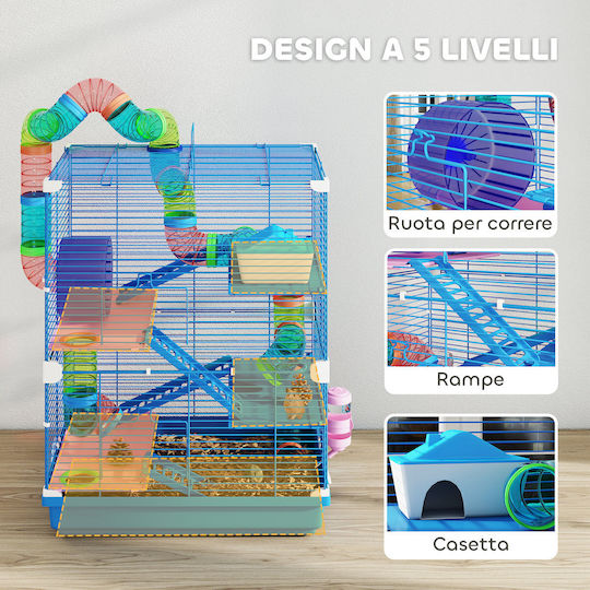 Pawhut Rodent Cage 46x30x58cm