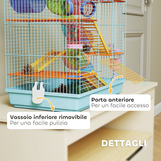 Pawhut Rodent Cage 47x30x59cm