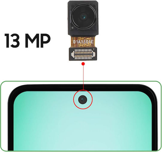 Clappio Предна Камера Xiaomi Redmi 13 13MP Сензор За Селфи Черен
