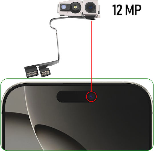 Relife Frontkamera iPhone 16 Pro Max Selfie Sensor Schwarz
