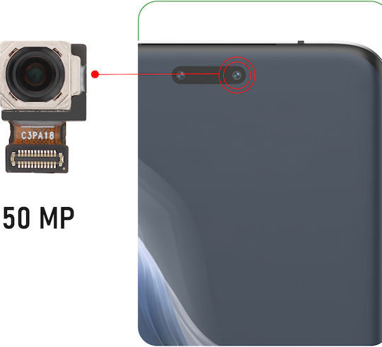 Relife Предна Камера Honor Magic 6 Pro Selfie Сензор Черен