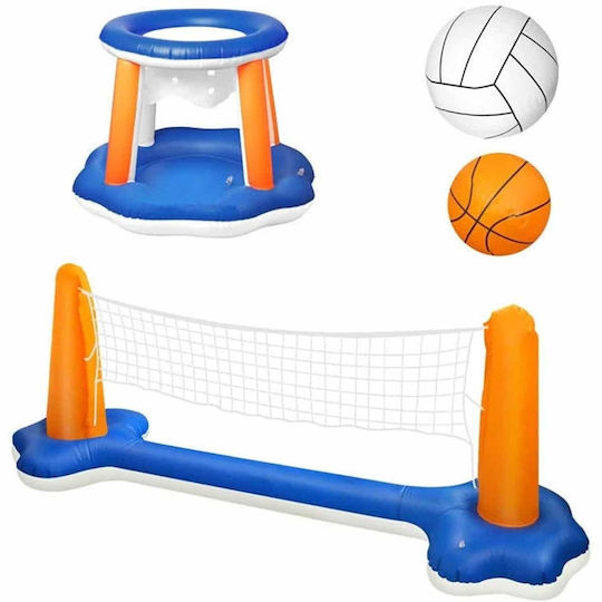 Inflatable Pool Set Volleyball & Basket 2 1 Balls