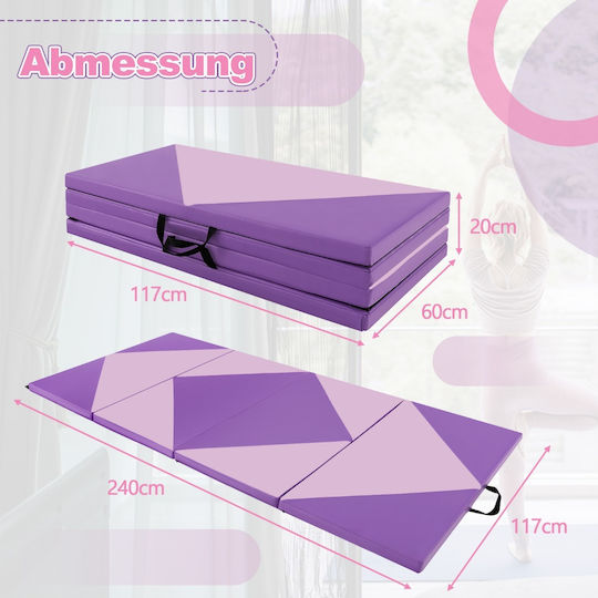 Costway Exercise Mat Purple (240x117x5cm)