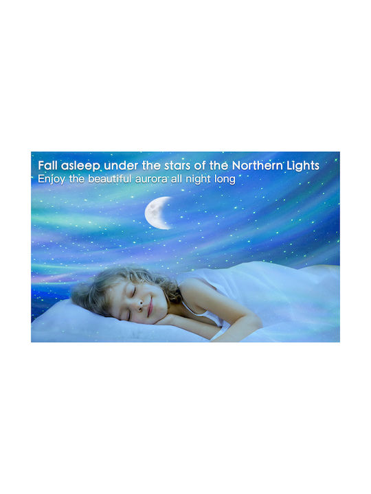 Led Kids Projector Lamp Ibell with Star Projection White