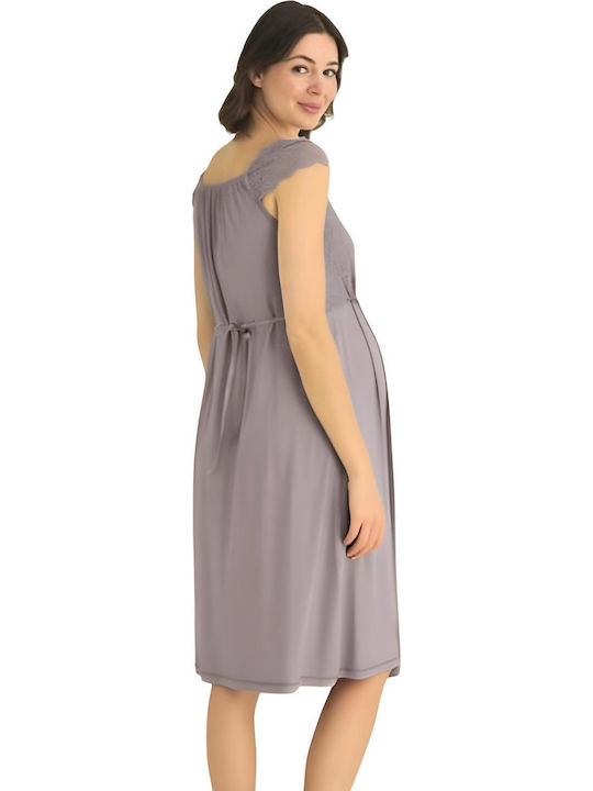 Monamise Robe Maternity & Nursing in Lilac color