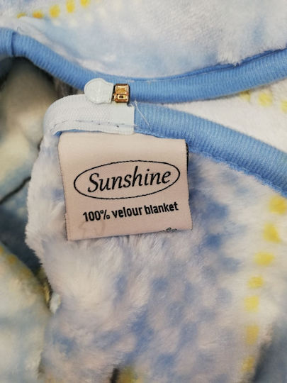 Sunshine Decke Wickeltücher für Kinderzimmer Samt Blau 110x140cm