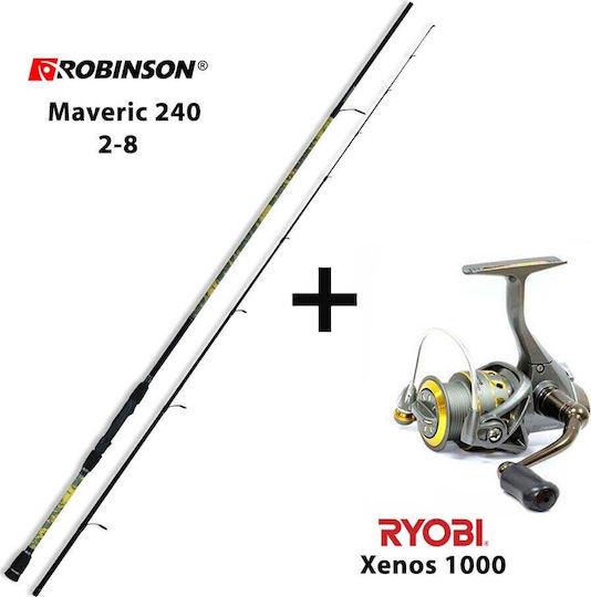 Robinson Maveric 240 Fishing Rod for Light Rockfishing with Reel 2.4m 2-8gr