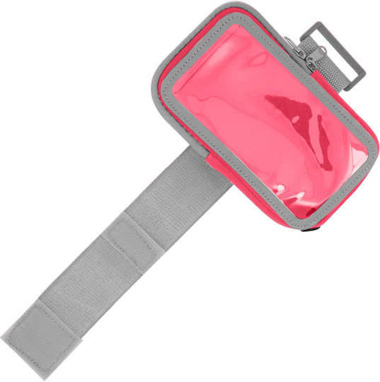 Sport Armband Smartphone Touch Arm Forearm Strap Zipper Pocket Pink