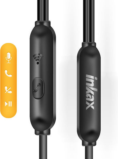 Inkax 3.5 Mm Wired Headphones Built-in Microphone Black
