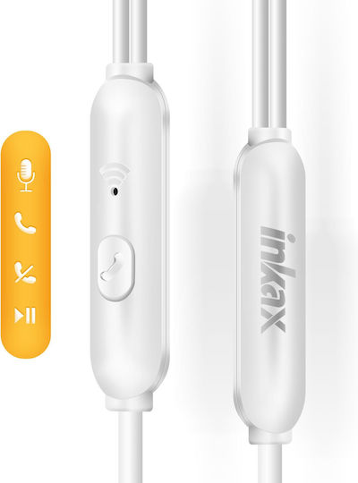 Inkax 3.5 Mm Kabelkopfhörer Mit Integrierter Steuerung Weiß