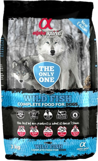 Alpha Spirit Only One 3кг Суха Храна за Кучета без Глутен с Риба, Месо и Зеленчуци