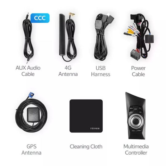 Teyes Sistem Audio Auto pentru BMW Serie 1 (E82) Skoda Rapid 2004-2013 (Bluetooth/USB/WiFi/GPS/Apple-Carplay/Android-Auto/Partitură) cu Ecran Tactil 12.3"