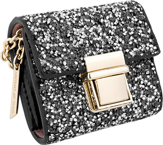 Ideal Sweden Mini Bag Airpods Any Generation Model Cosmo Sparkling Chain Black Silver