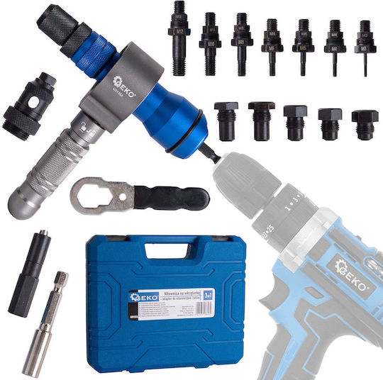 3-in-1 Blindniet-Adapter-Kit Nieten Muttern Geko G01354