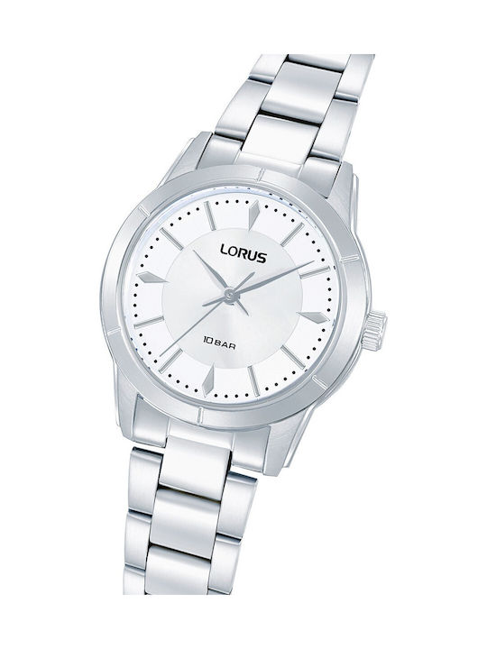 Lorus Γυναικείο Ρολόι Μπαταρίας με Ασημί Μεταλλικό Μπρασελέ