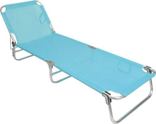 Escape Foldable Aluminum Beach Sunbed Blue 188x59x30cm