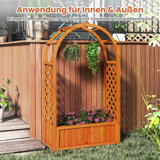 Costway Кутия за саксии Дърво Кафяв 83x36x146см.