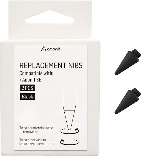 Adonit Pack 2 Spare Nibs Se Stylus Black