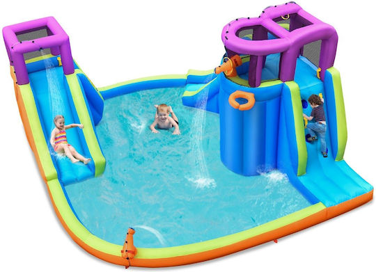 Costway Φουσκωτό Splash & Fun με Τσουλήθρα για 3-10 Ετών