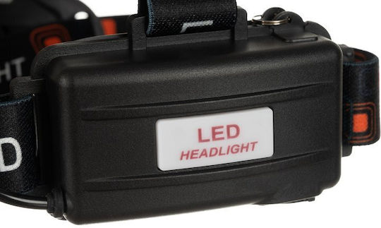 Lanternă frontală premium Idealstore, material din aluminiu, 5 LED-uri, 4 moduri de iluminare, baterie de 6800mAh, unghi de înclinare de 90 de grade, încărcător de perete, rezistentă la șocuri și apă